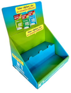 Présentoir de comptoir en carton